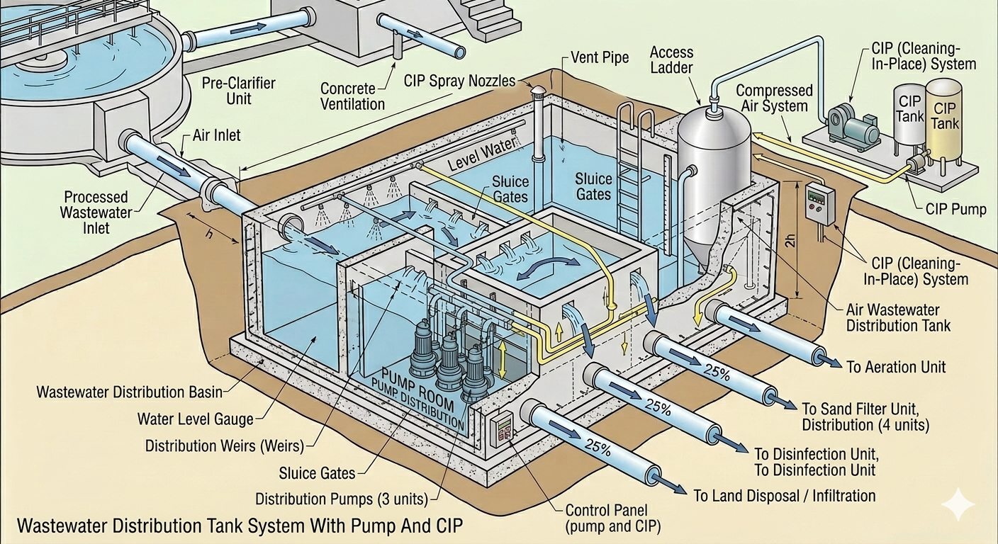 Distribution Wastewater Tank