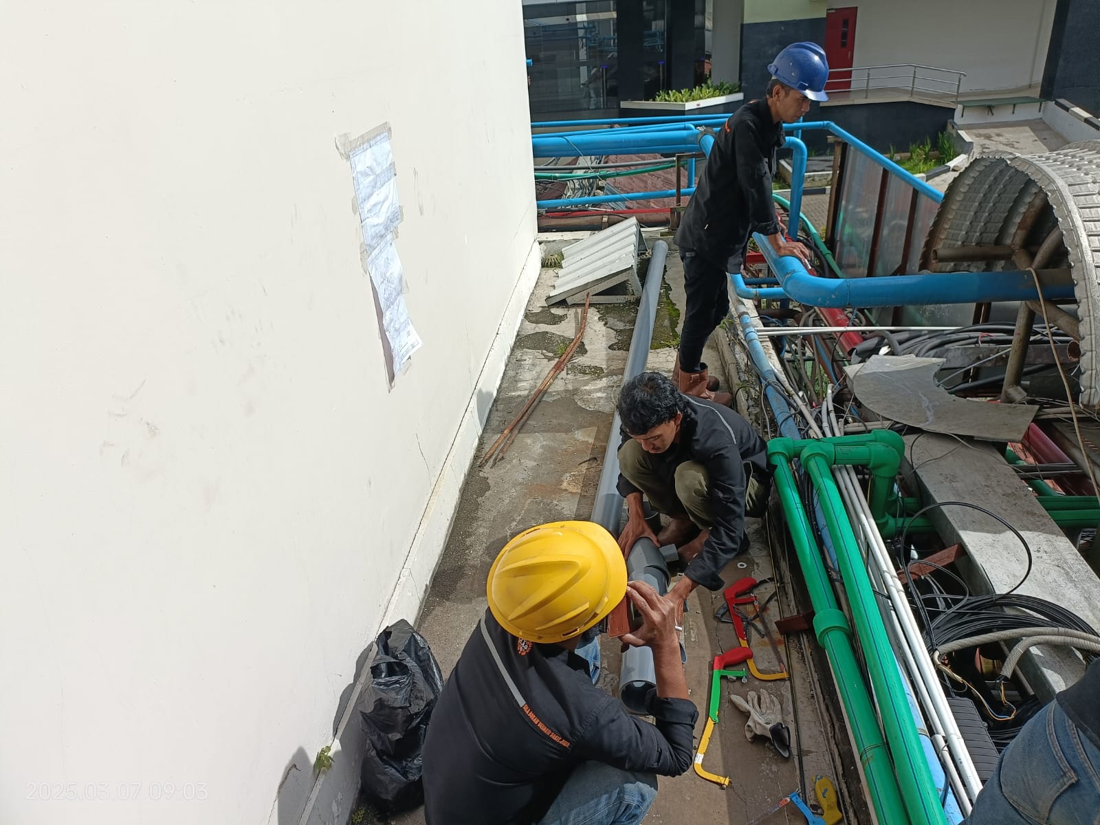 Working on site
